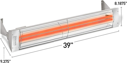 Infratech WD-4024 SS 39" Stainless Steel Dual Element Fixture